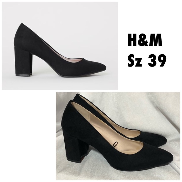 h and m black pumps